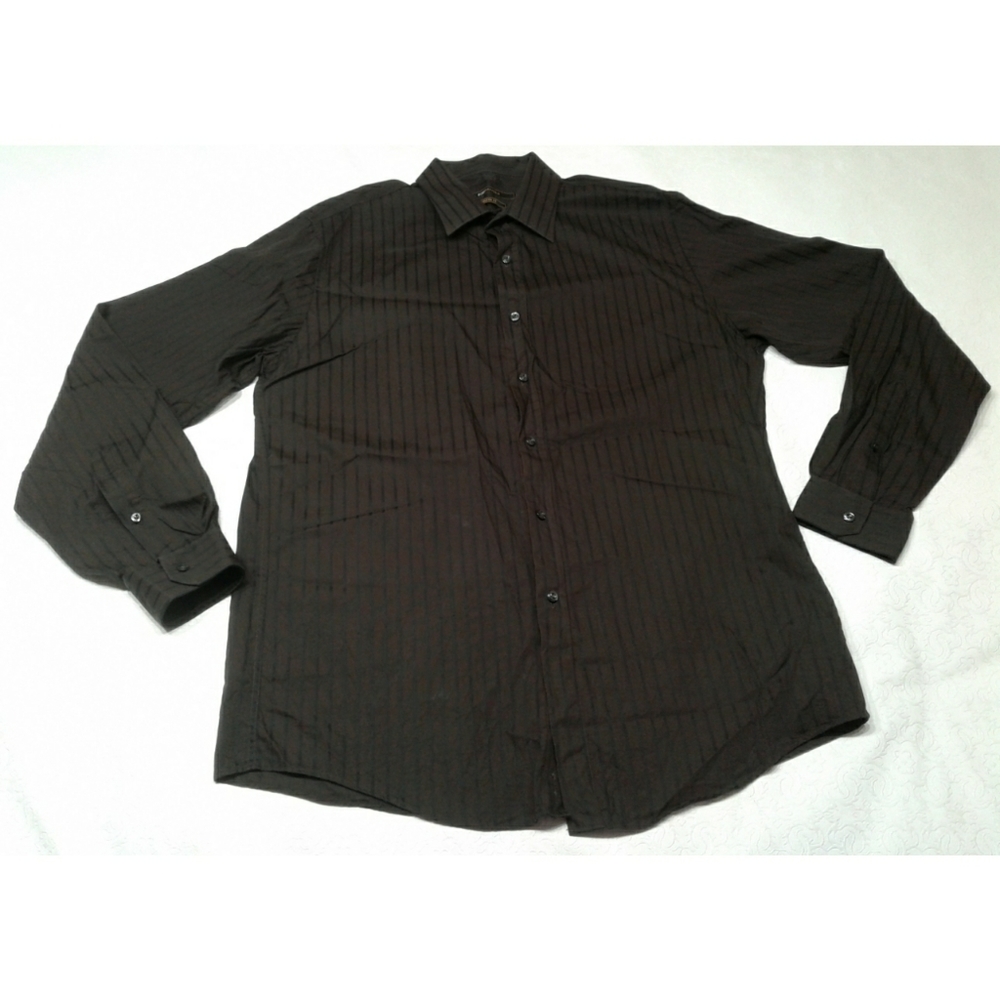 BCBGMAXAZRIA Striped fit Dress Shirt SZ 16 34/35 L
